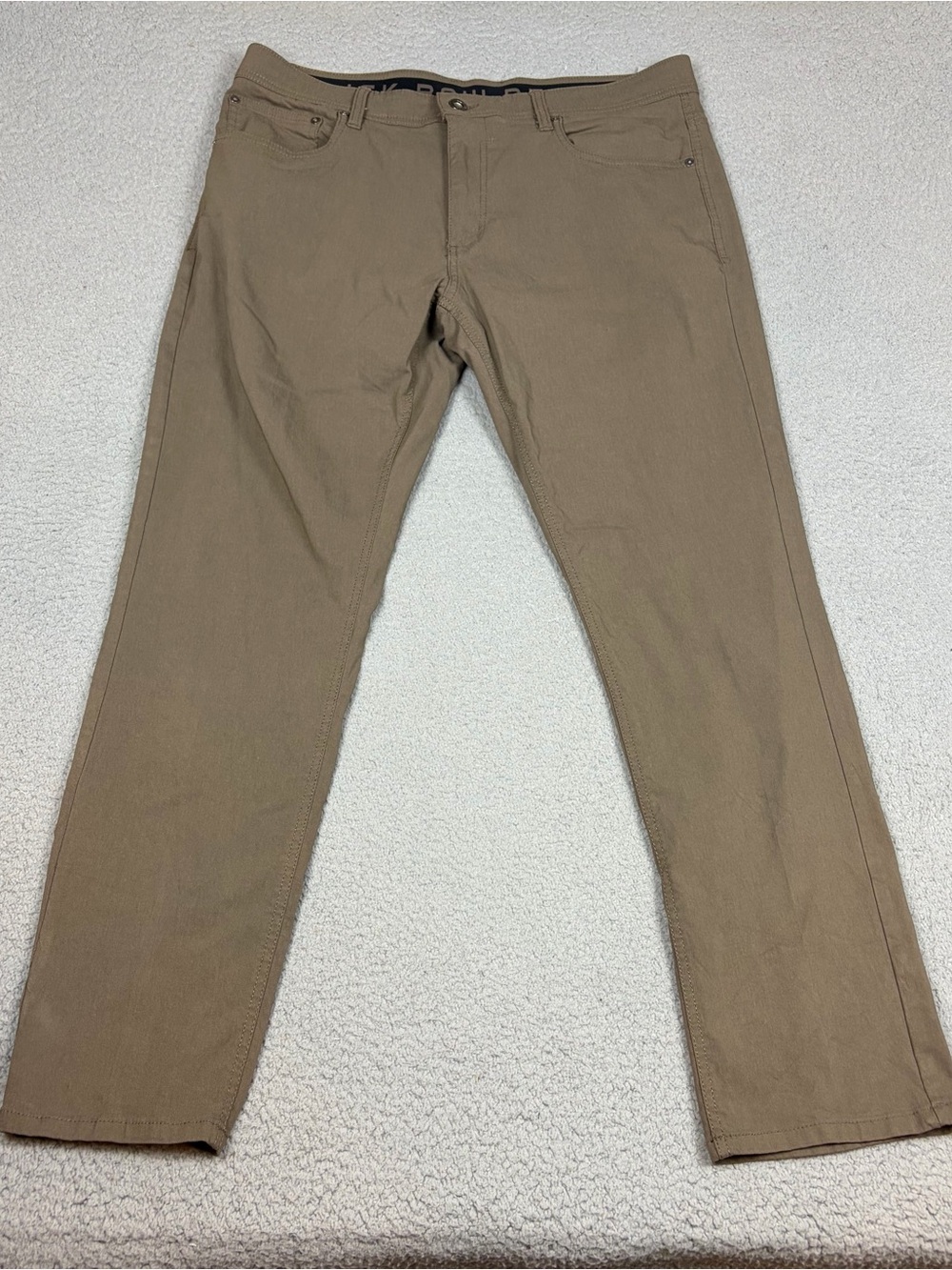 Projek Raw Pants Mens 36x31 Brown Classic Fit Chinos Flex Workwear Utility